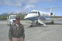 Dick with a C-20A at Adak, Alaska 